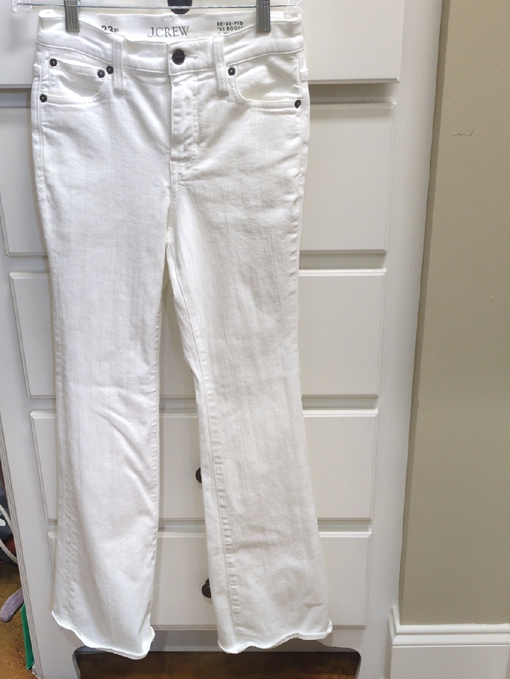 J. Crew White Bootcut Jeans - Women's Size 23P, Like New